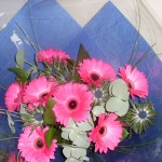 Hand Tied of Gerbera and Thistles